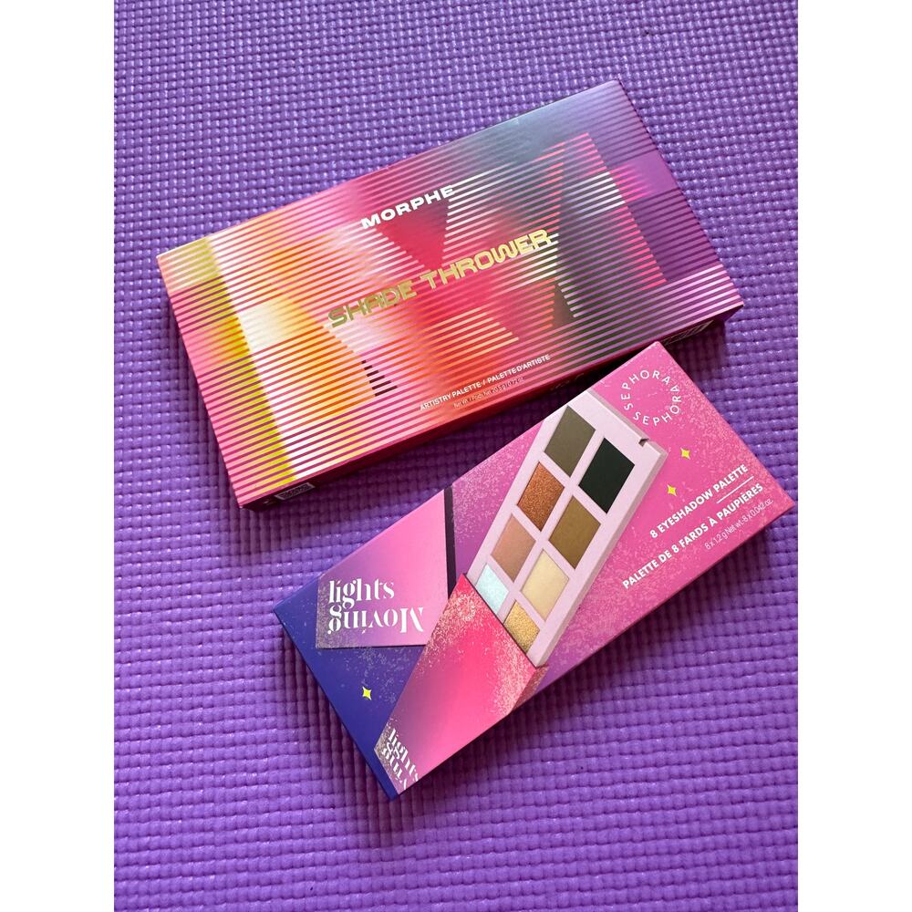 2 Eyeshadow Palette morphe Shade Thrower & Sephora Moving Lights 8 NEW makeup